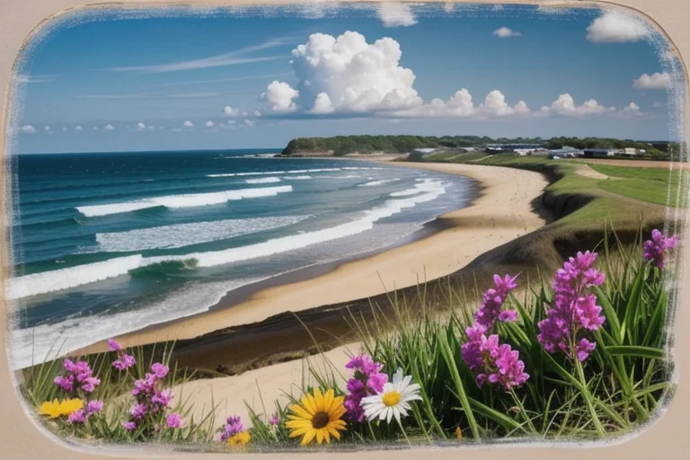 Felted Floral Seascape at Bayston Hill Memorial Hall