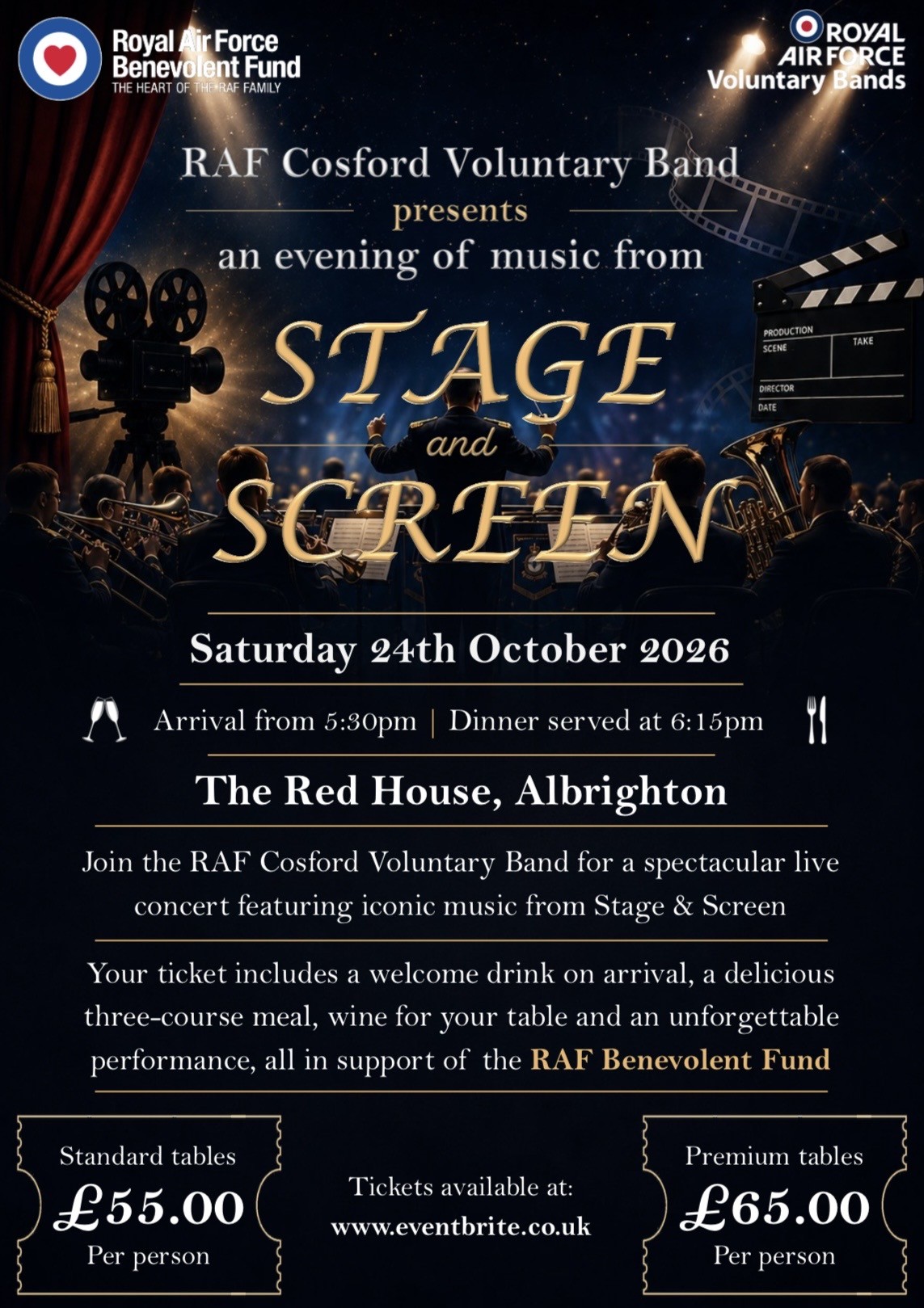 An Evening of 'Stage & Screen' with RAF Cosford Voluntary Band at The Red House