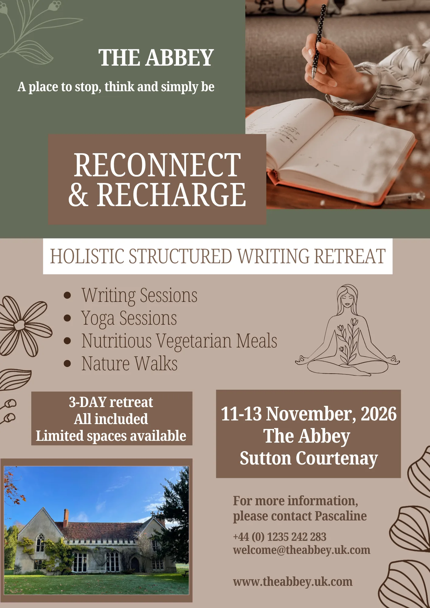 Residential Holistic Structured Writing Retreat