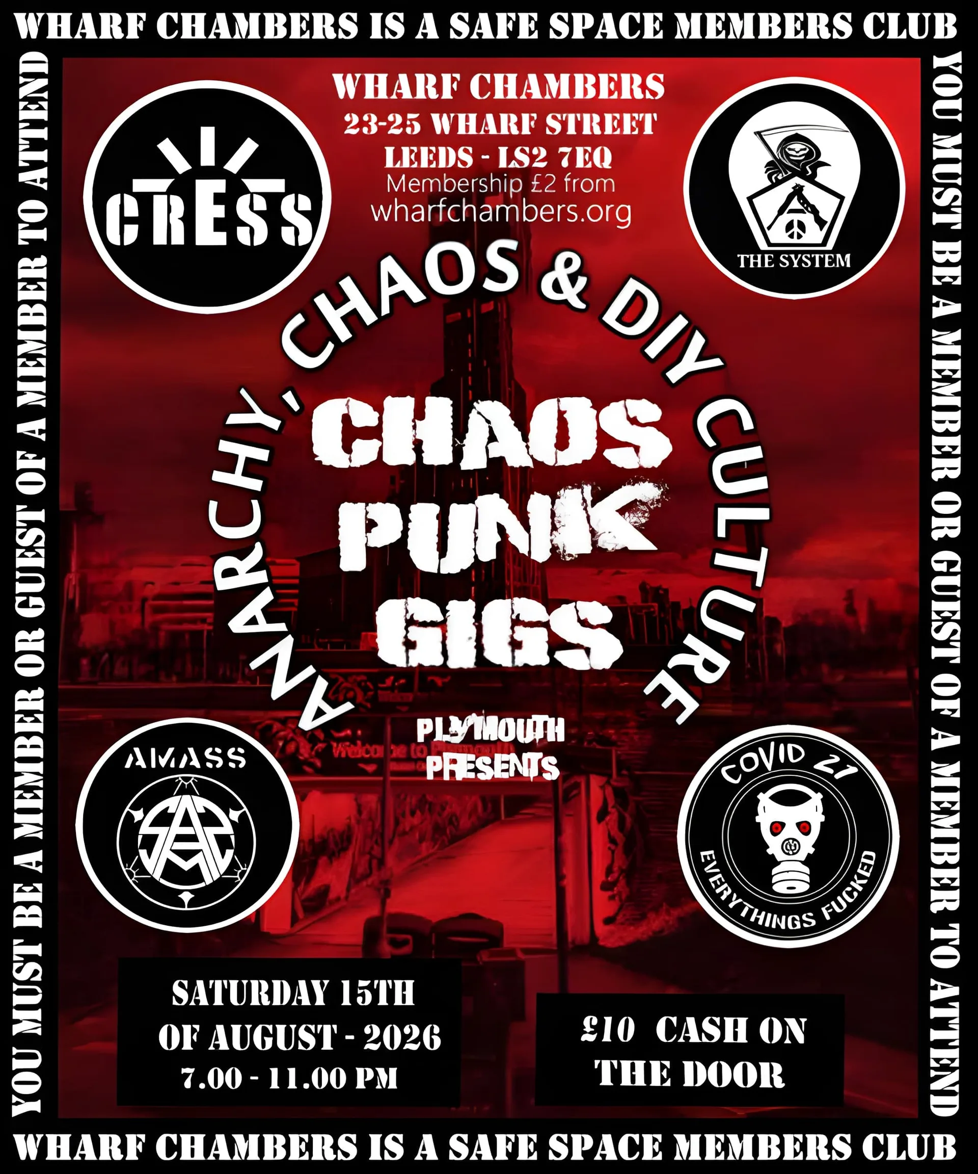 Chaos punk gigs Plymouth =Cress….The System…Amass…Covid 21