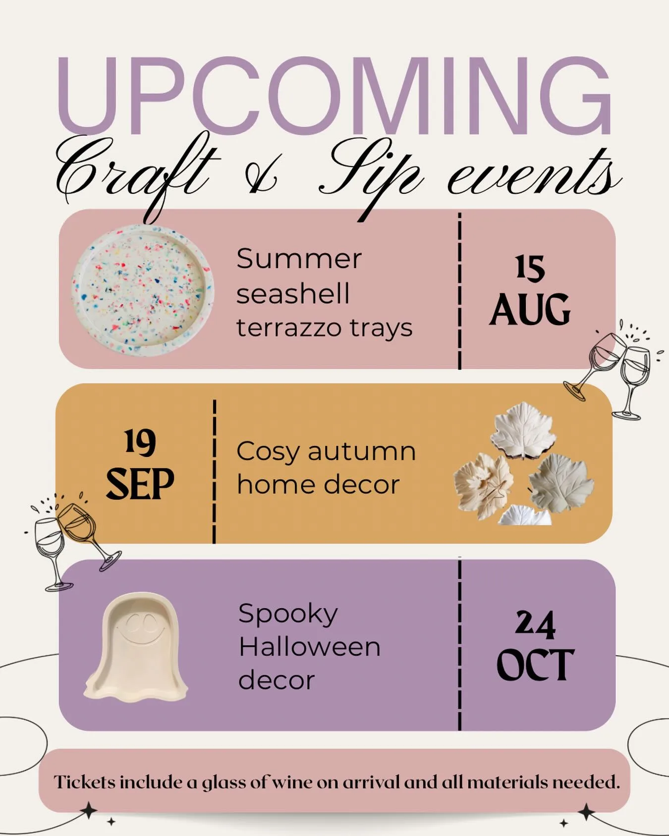 Craft & Sip – Cosy Autumn Home Decor – 19th Sept