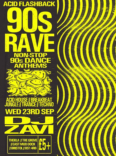90s Rave - Acid House, Breakbeat, Jungle, Trance + More Tickets at Thekla