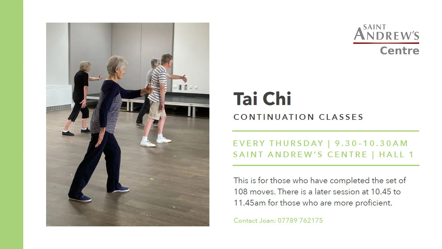 Tai Chi at Saint Andrew's Centre