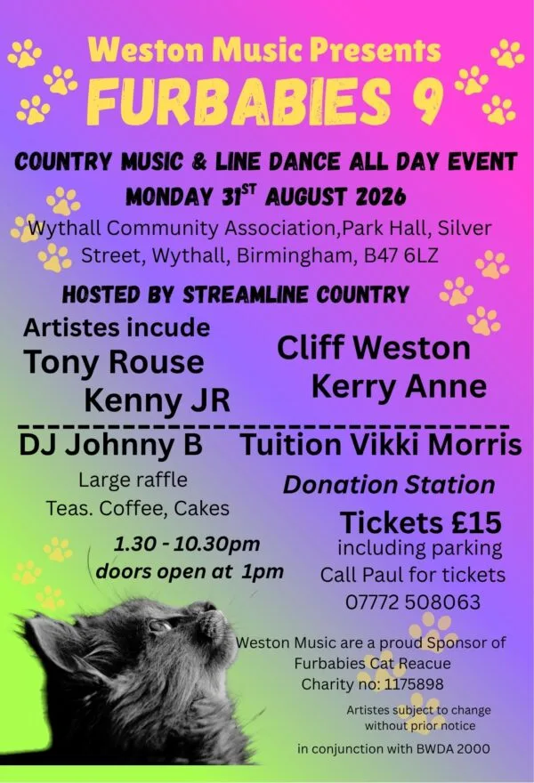 Weston Music presents Furbabies 9 at Park Hall