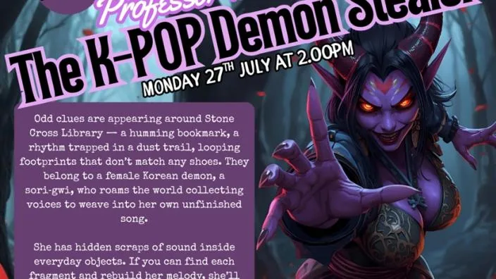 Professor Black and The K-Pop Demon Stealer - FREE show at Stone Cross Library at West Midlands