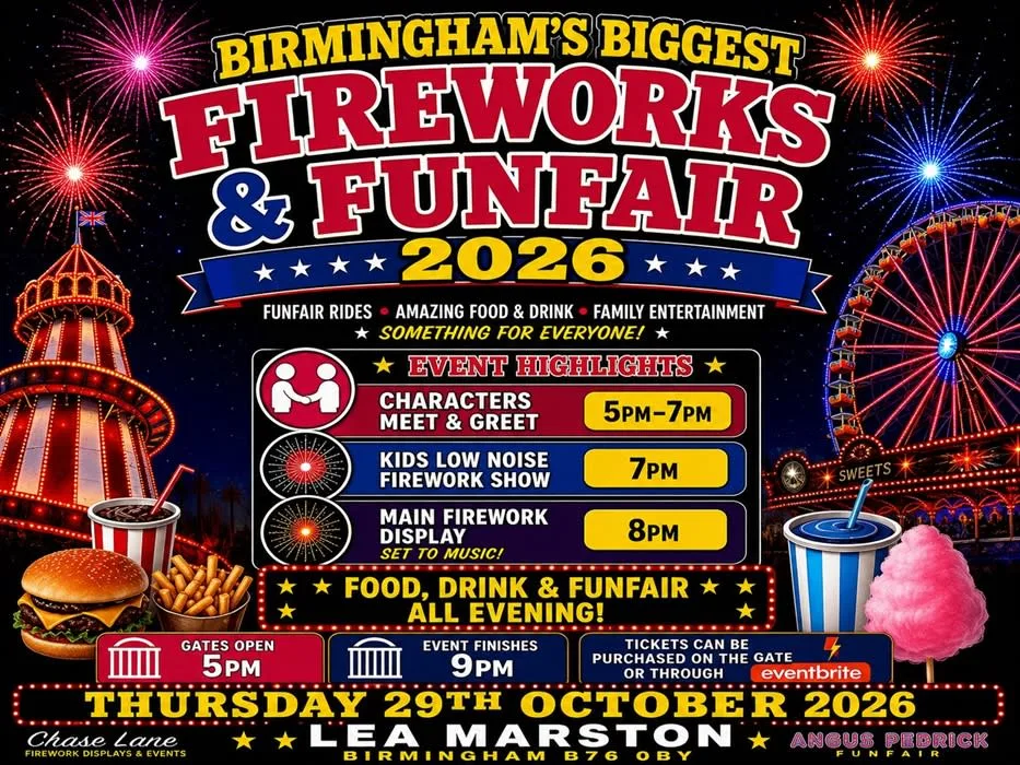 Birmingham’s Biggest Fireworks & Funfair 2026