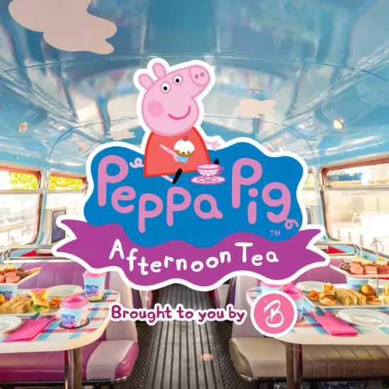 Peppa Pig Afternoon Tea London Sightseeing Bus Tour at Temple Embankment Bus Stop N