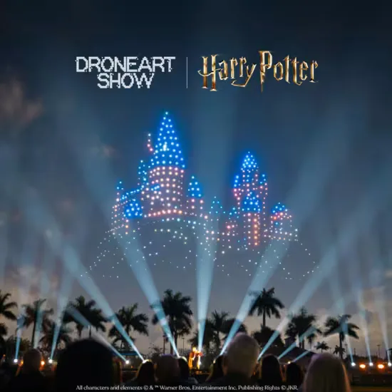 DroneArt Show: Harry Potter™ in London at Kempton Park Racecourse