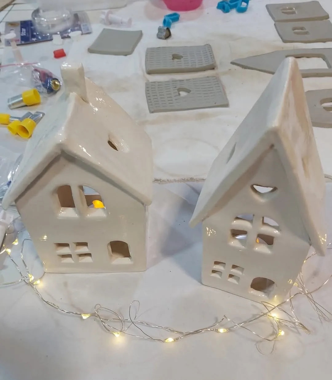 Ceramic Christmas Tea Light House at Studio 4