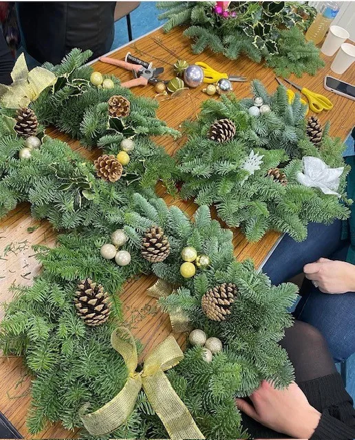 Christmas Wreath Making at Studio 4