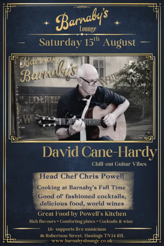 David Cane-Hardy – Chill-out Guitar Vibes 5.00pm at 46 Robertson St