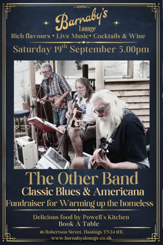 The Other Band ~ fundraiser for Warming Up The Homeless ~ 5.00pm