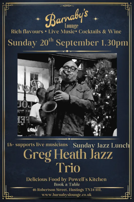 Greg Heath Jazz Trio ~ 1.30pm
