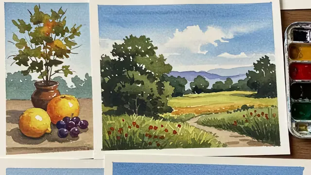 Saturday watercolour painting course 5 September - 3 October at Kent Talents Art Gallery