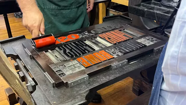 Letterpress poster printing workshop