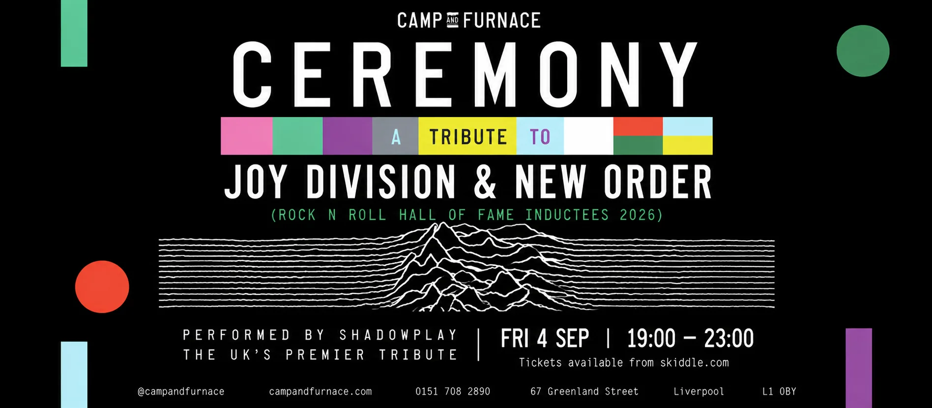 Joy Division and New Order Performed Live By Shadowplay at Liverpool