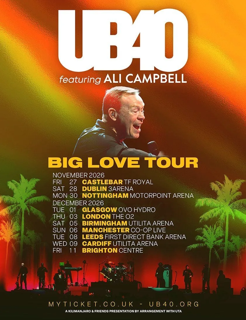 UB40 feat. Ali Campbell Cardiff Tickets at Utilita Arena Cardiff