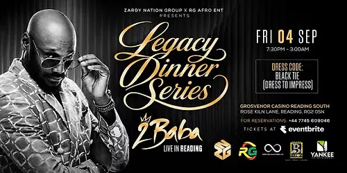Legacy Dinner Series ft 2Baba (2Face Idibia) – Live in Reading | Black tie