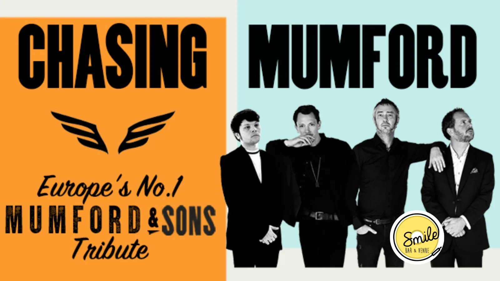 CHASING MUMFORD - EUROPE’S No.1 MUMFORD & SONS TRIBUTE at Smile Bar and Venue