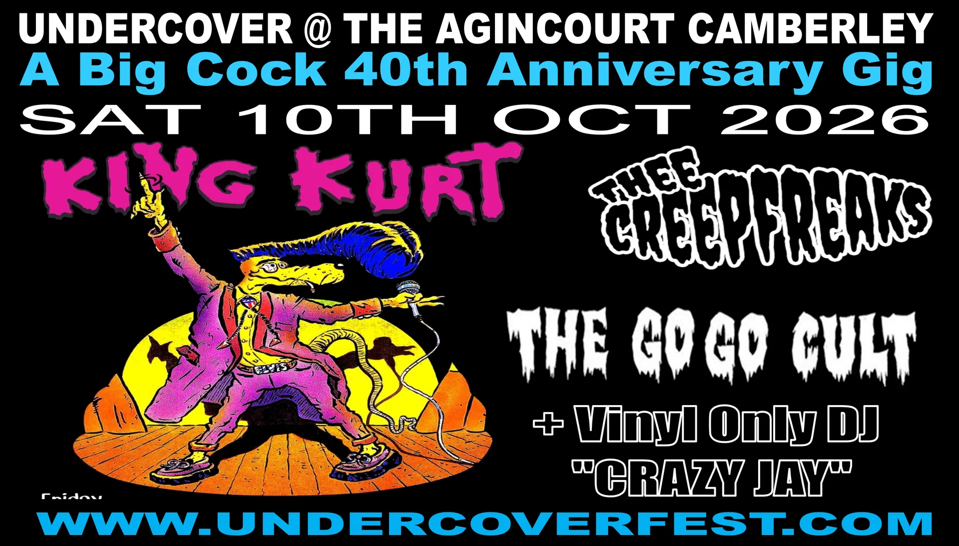 🐓 King Kurt – Big Cock 40th Anniversary Gig – The Agincourt Camberley 🐔 at The Agincourt