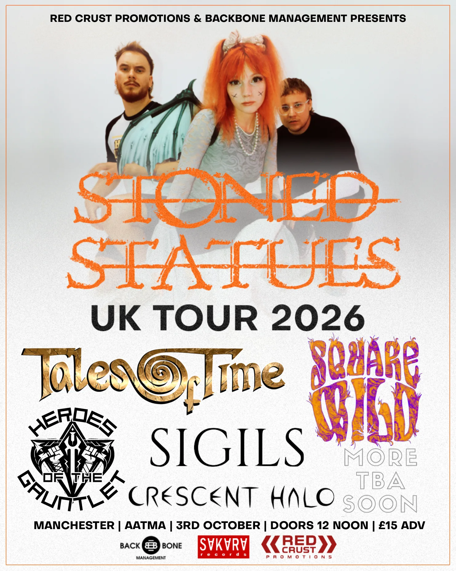 Stoned Statues UK Tour 2026 at Aatma