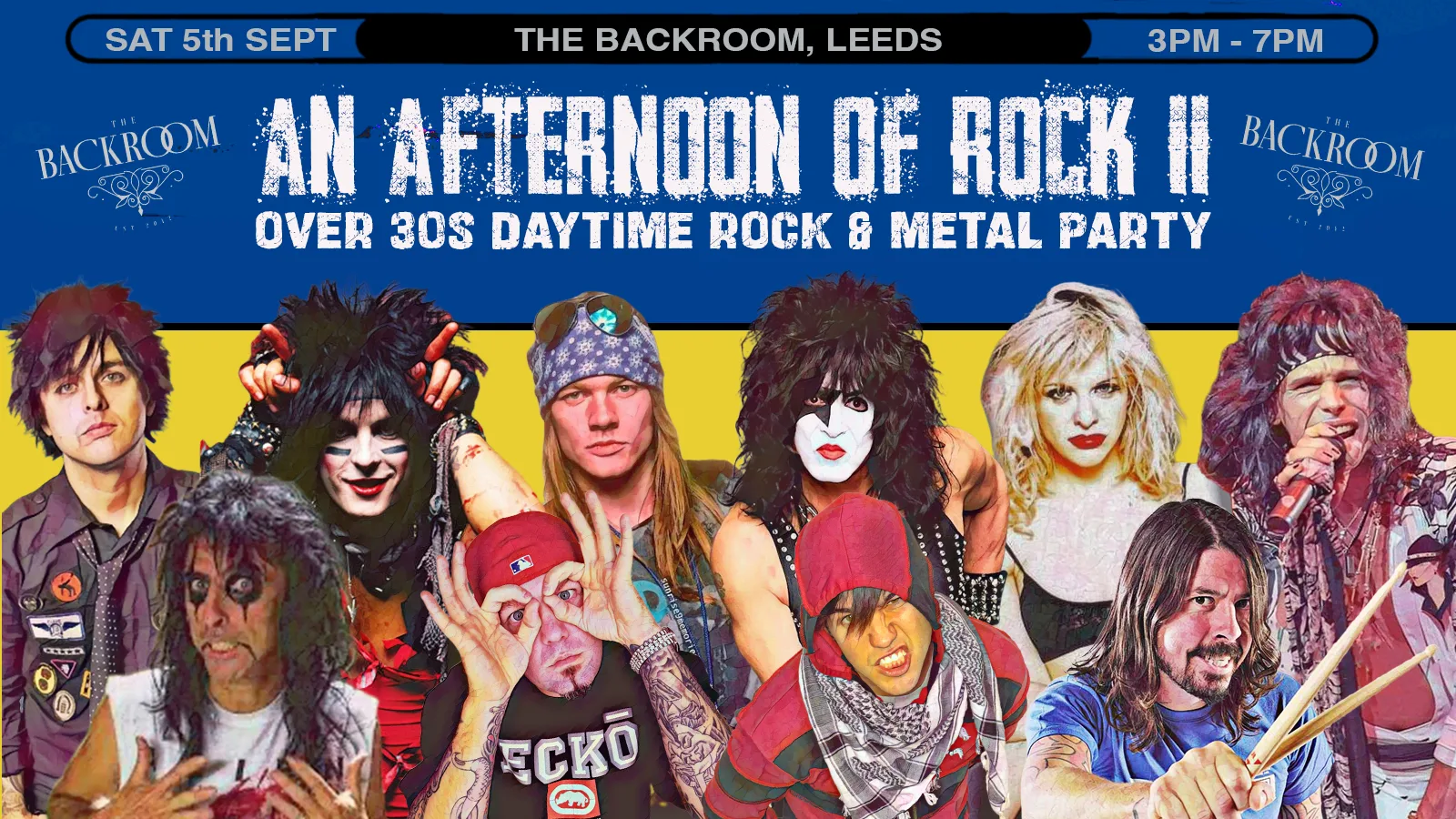 LEEDS An Afternoon of Rock II - Rock/Metal for the over 30s: 3pm-7pm, 5th September at The Backroom