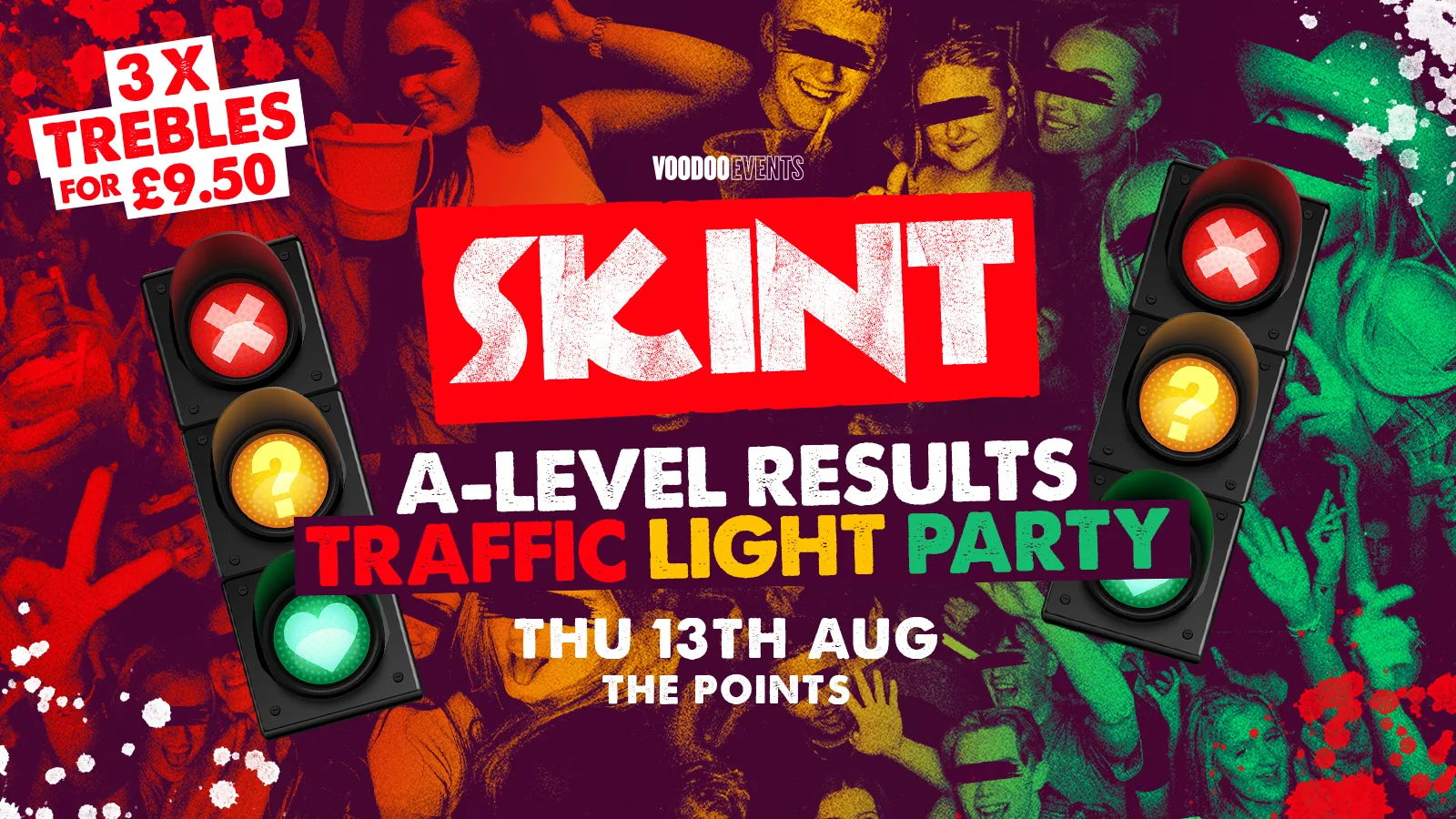 SKINT THURSDAYS | A-LEVEL RESULTS PARTY!🚦| 3 TREBLES £9.50 ALL NIGHT LONG! 🥤 at The Points Newcastle