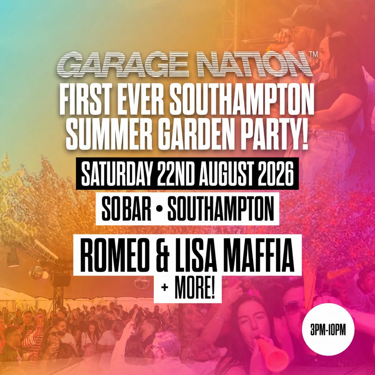 GARAGE NATION - ROMEO & LISA MAFFIA - GARAGE NATIONS FIRST EVER SOUTHAMPTON SUMMER GARDEN PARTY at Sobar Southampton