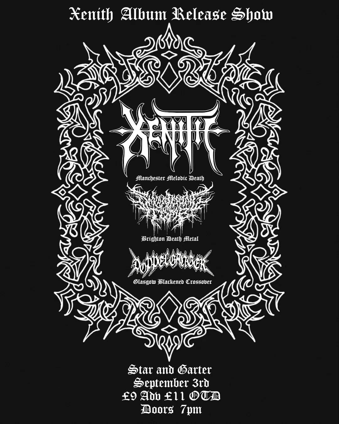Xenith- Star & Garter- 3rd September