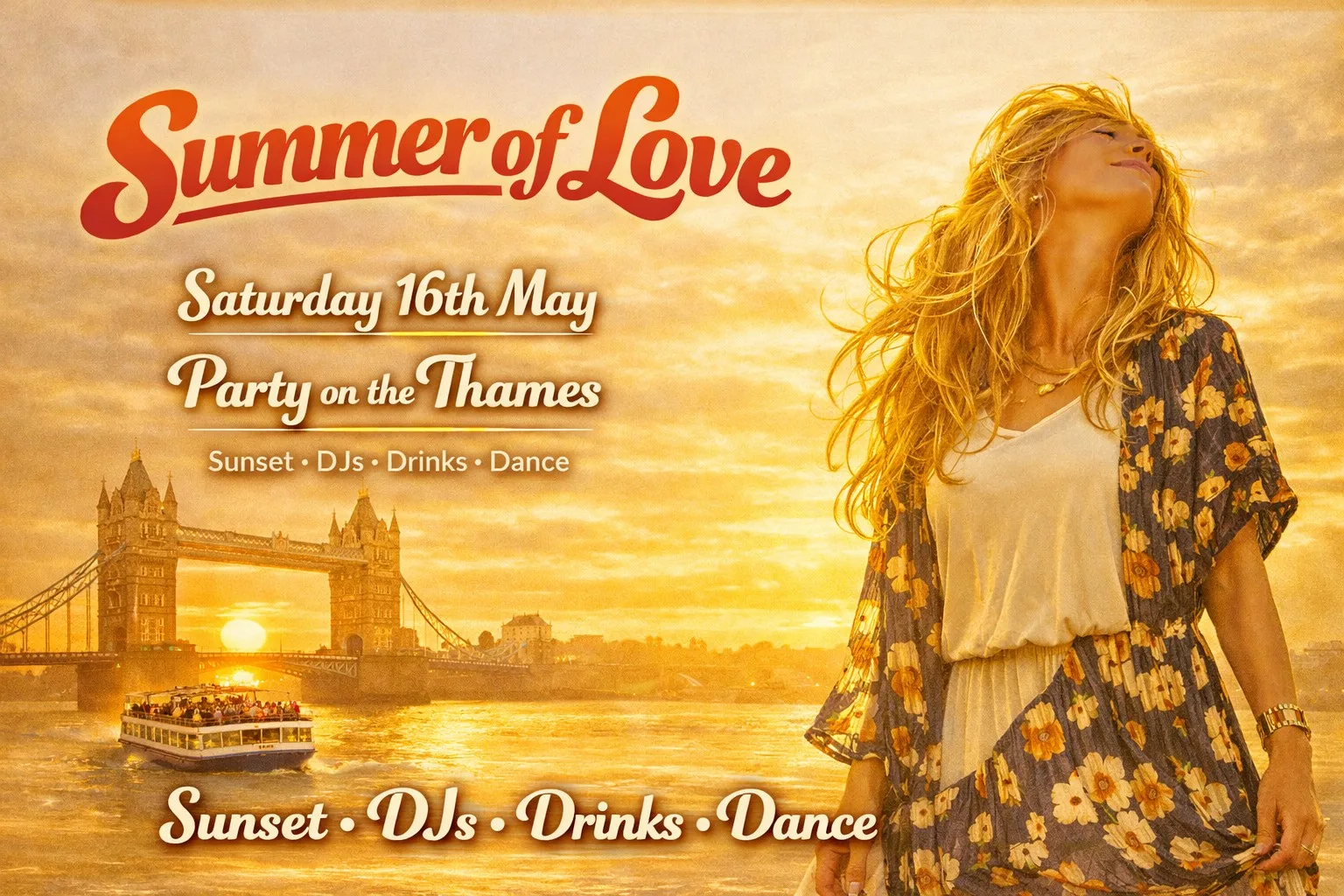 Get Ready to Groove: The Summer of Love returns for a daytime party + free after party till late at Crown Pier
