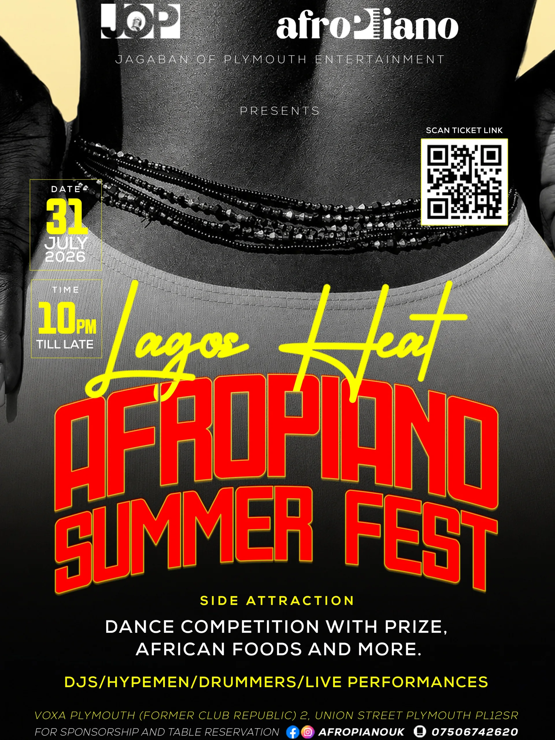 LAGOS HEAT.... AFROPIANO SUMMER FEST at VOXA Plymouth