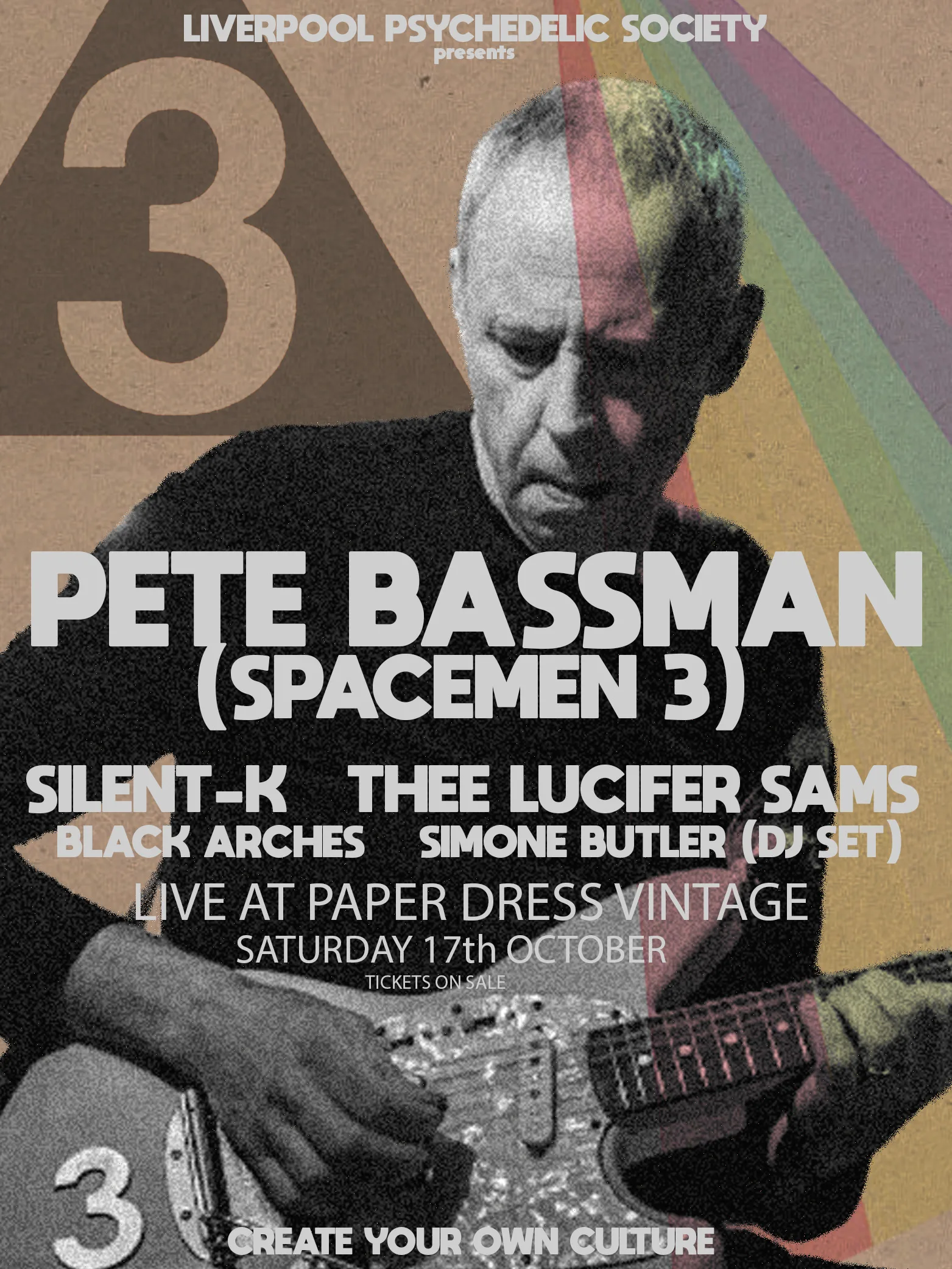 Pete Bassman (Spacemen 3) + Silent K + Thee Lucifer Sams + more at Paper Dress Vintage