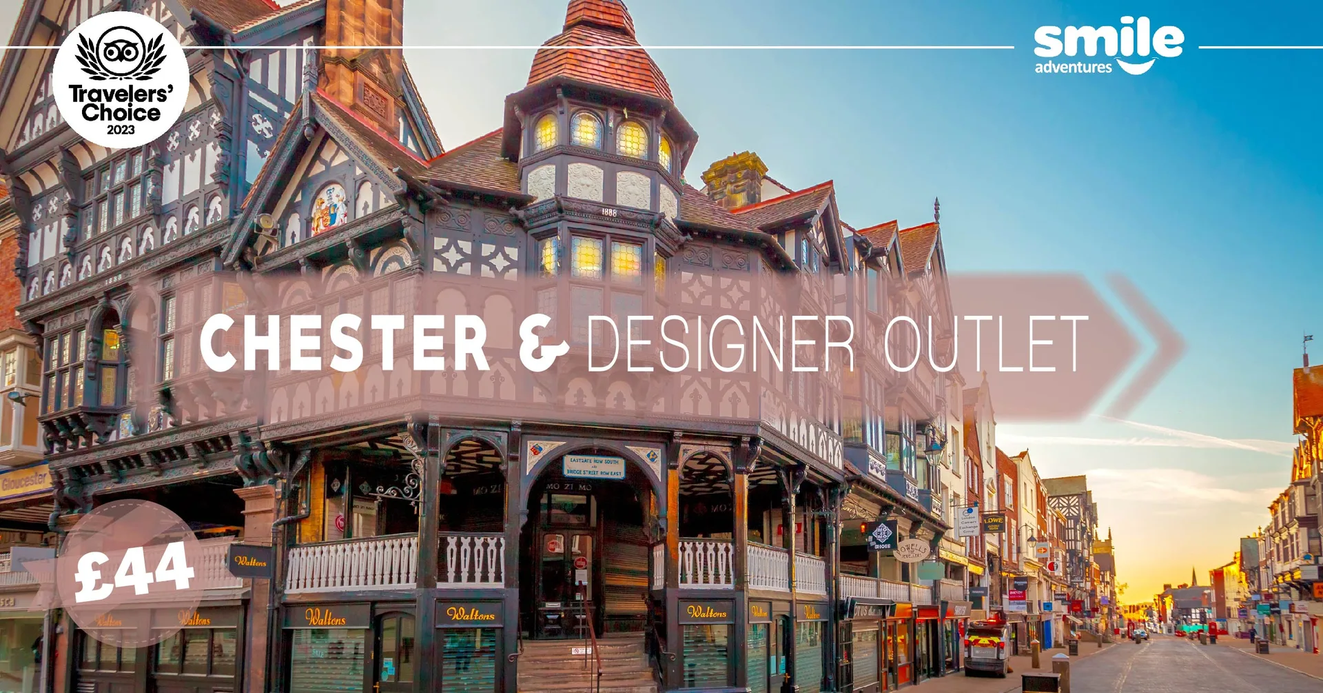 Chester & Designer Outlet - From Manchester at Smile Adventures