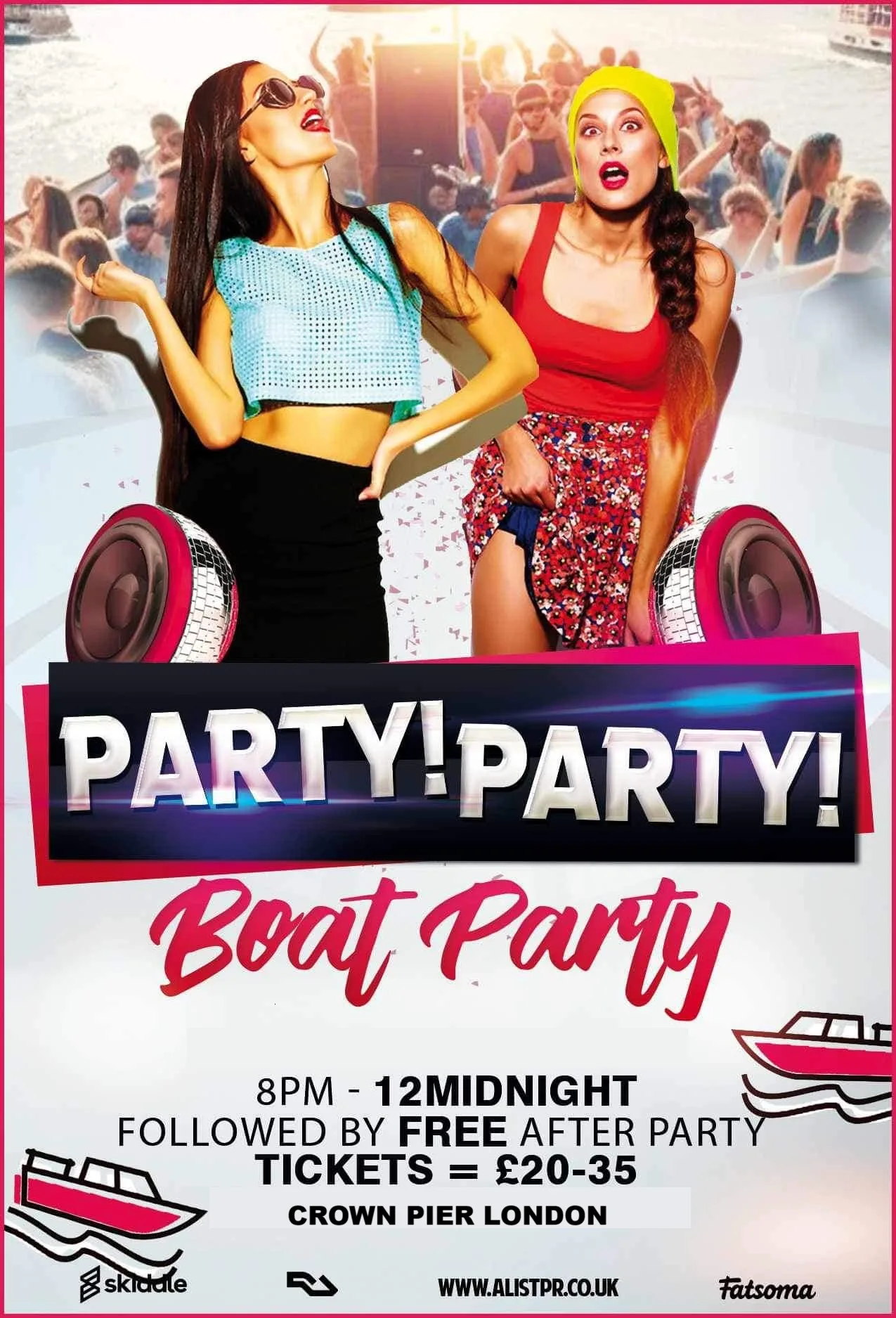 Party Party Boat Party + Free after-party / £20 flash sale