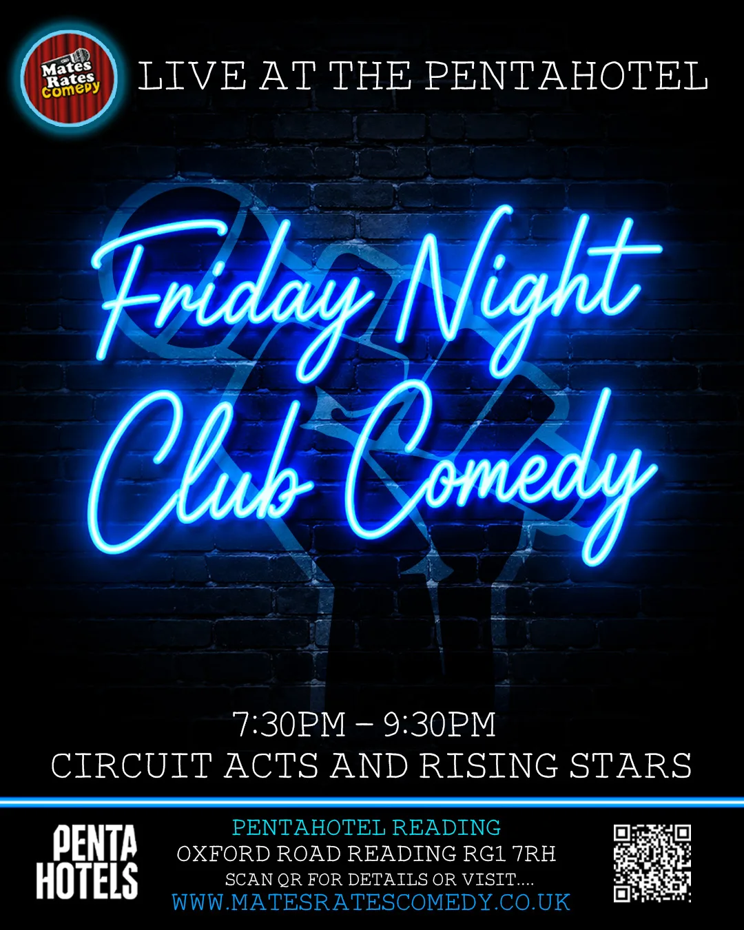 Live at the Pentahotel: Friday Night Club Comedy - Oct 16 at Pentahotel Reading