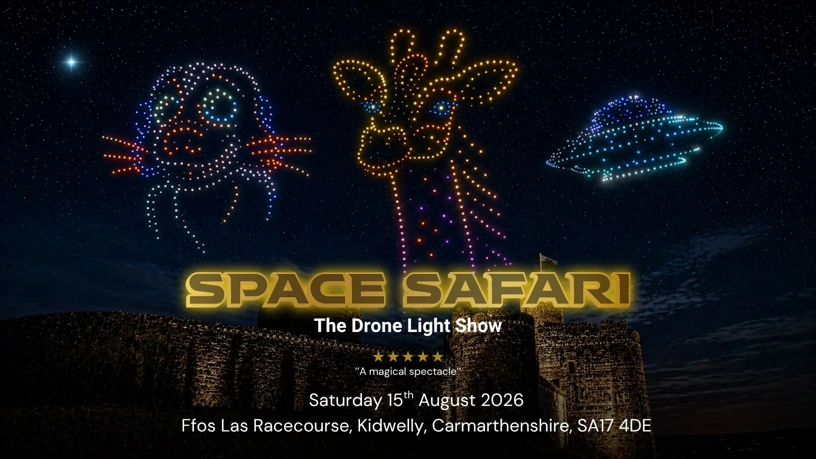 Space Safari Drone Light Show - Carmarthenshire at INSIDE 109