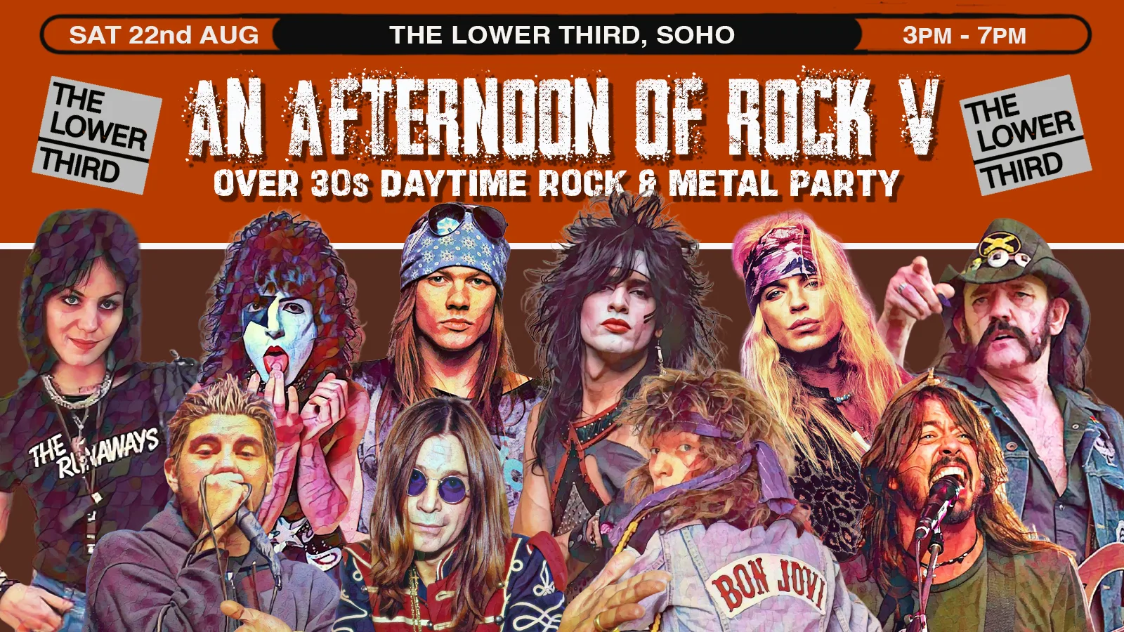 LONDON An Afternoon of Rock V - Rock/Metal for the over 30s: 3pm-7pm, Sat 22nd August