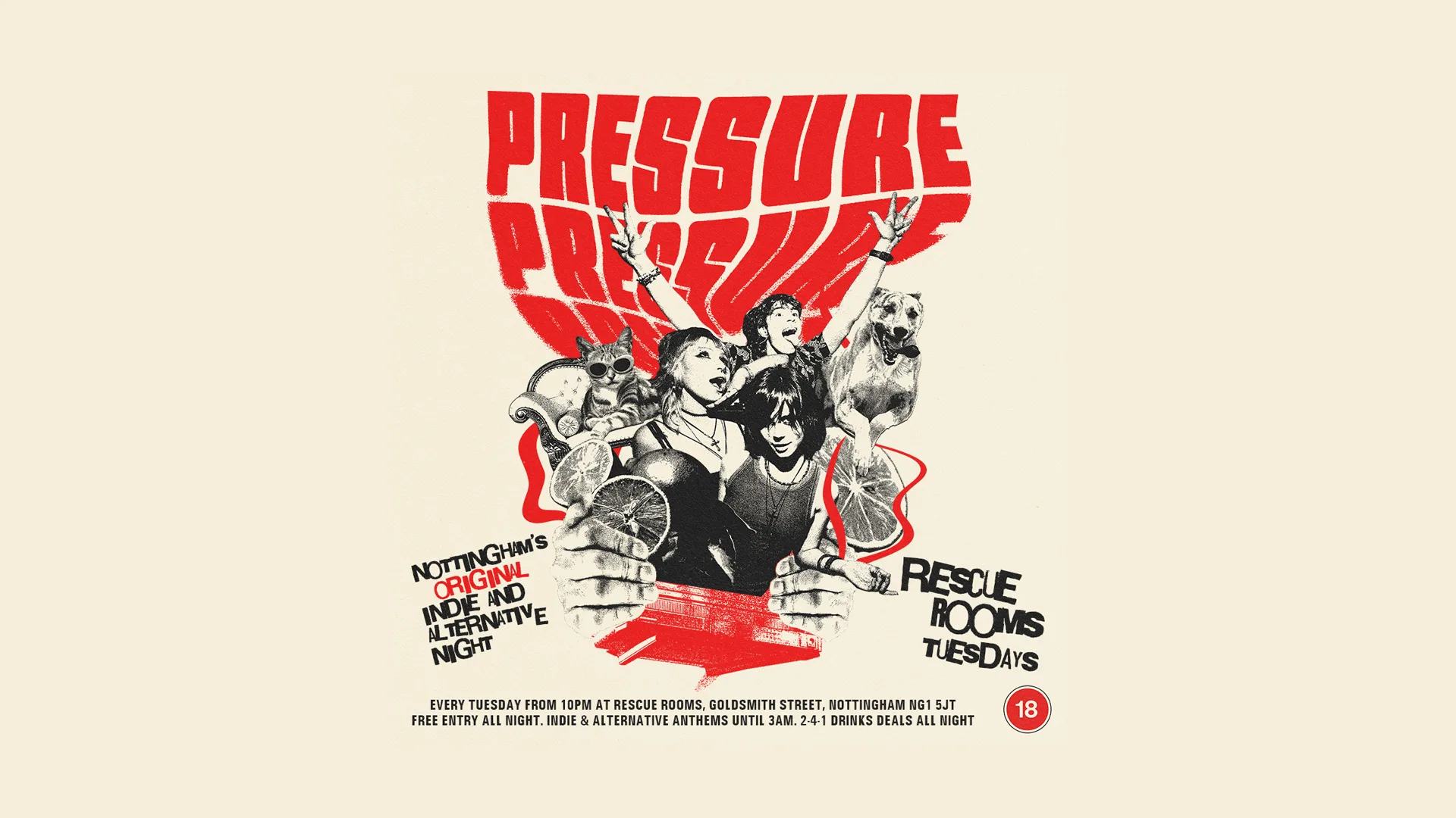 Pressure 🔴 Nottingham's original indie & alternative night! at Rescue Rooms