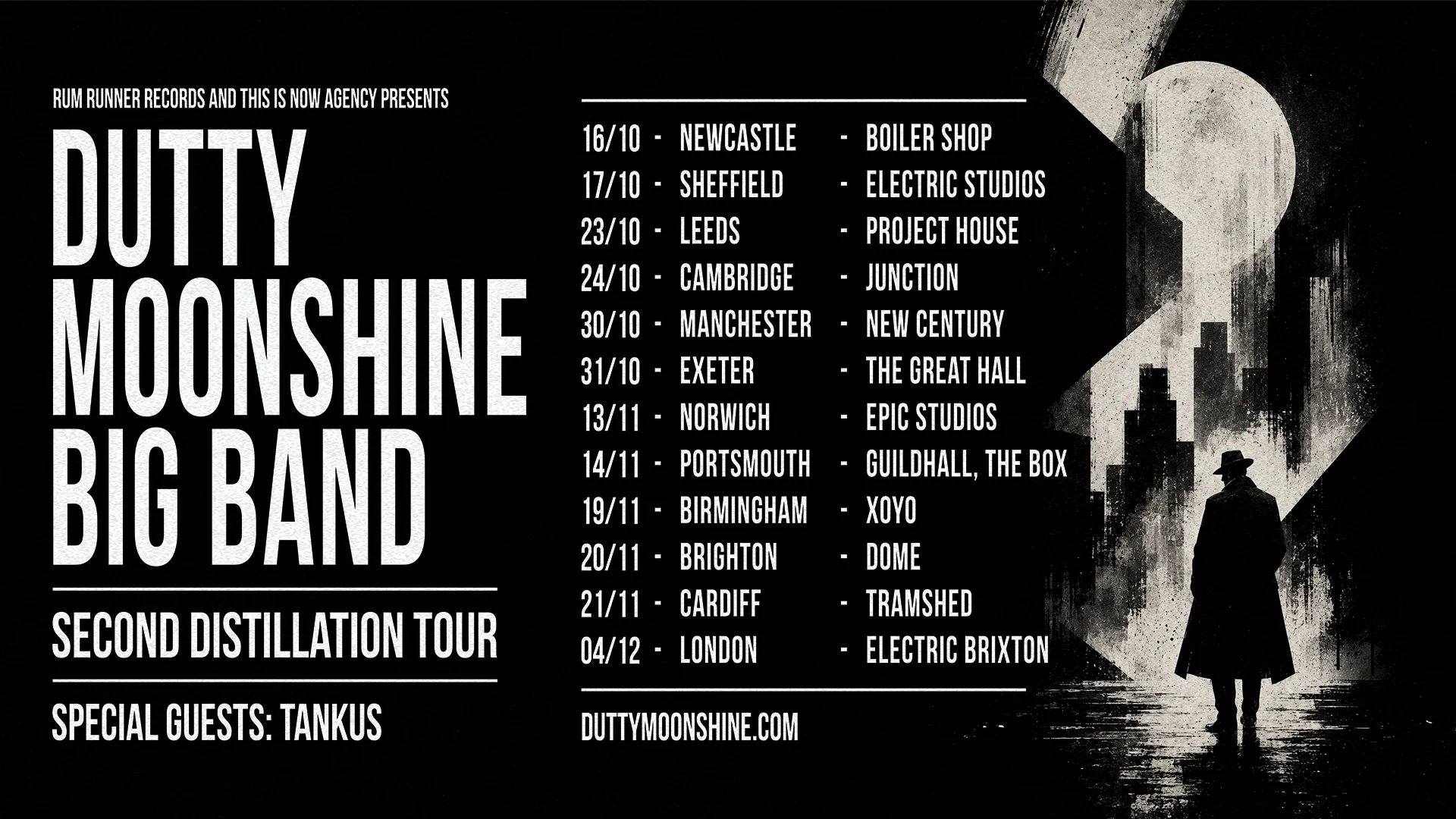 Cardiff - Dutty Moonshine Big Band - Second Distillation Tour at Tramshed Cardiff