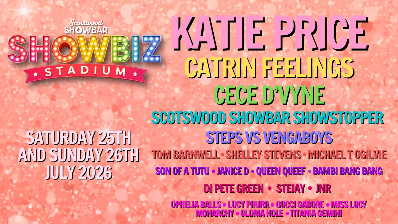 SCOTSWOOD SHOWBAR PRIDE WEEKENDER 2026 at Scotswood Showbar