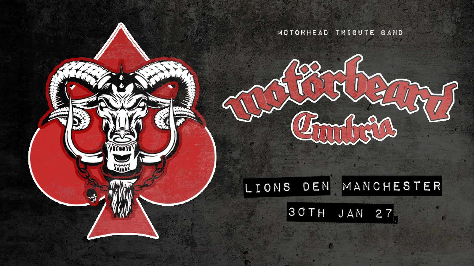 Motörbeard (Motörhead Tribute) at Lions Den Manchester