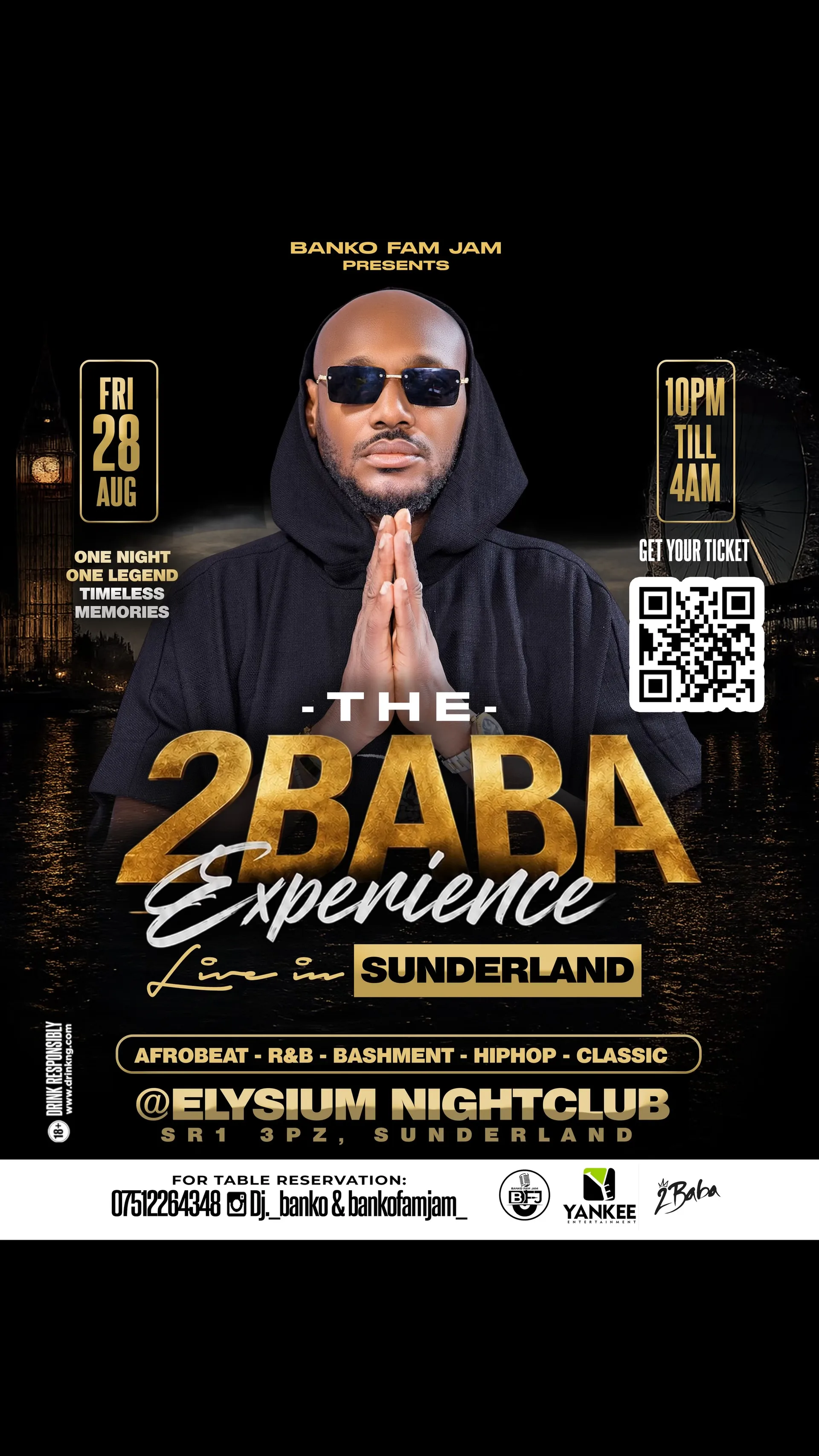 The 2baba Experience Sunderland at Elysium NightClub