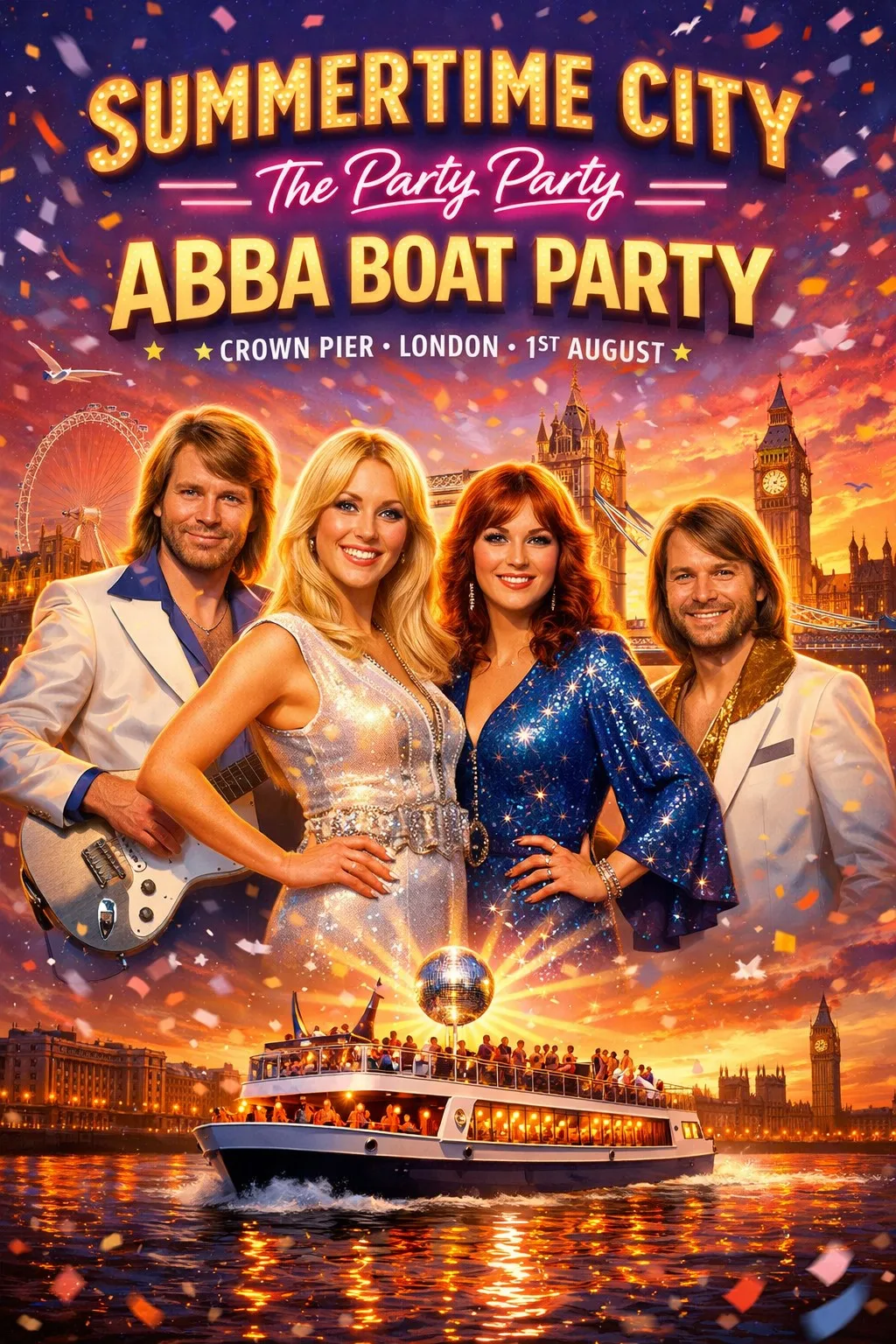 SUMMERTIME CITY THE PARTY PARTY ABBA BOAT PARTY at Crown Pier
