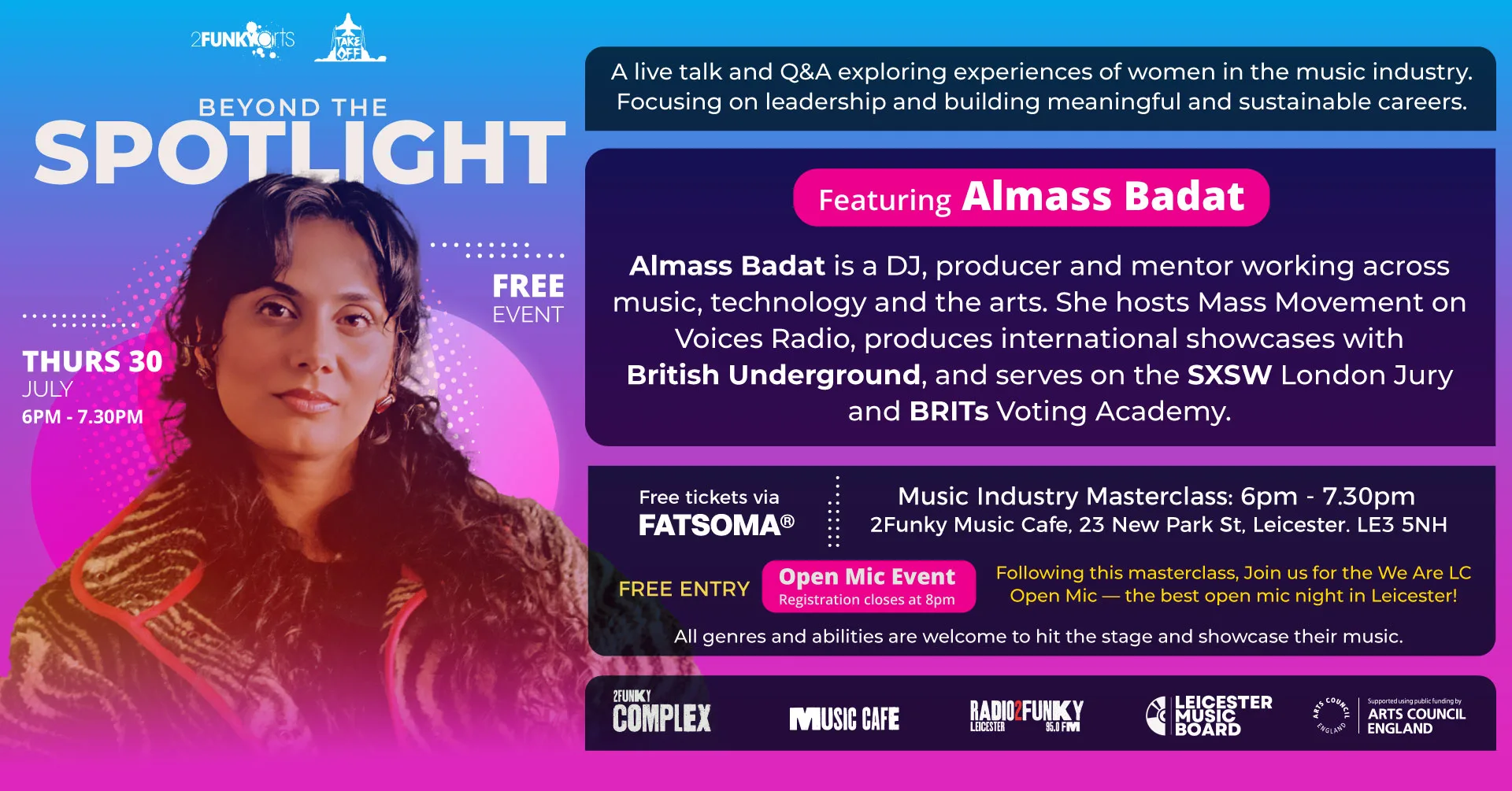 Beyond the Spotlight - Music Masterclass at 2Funky Music Cafe