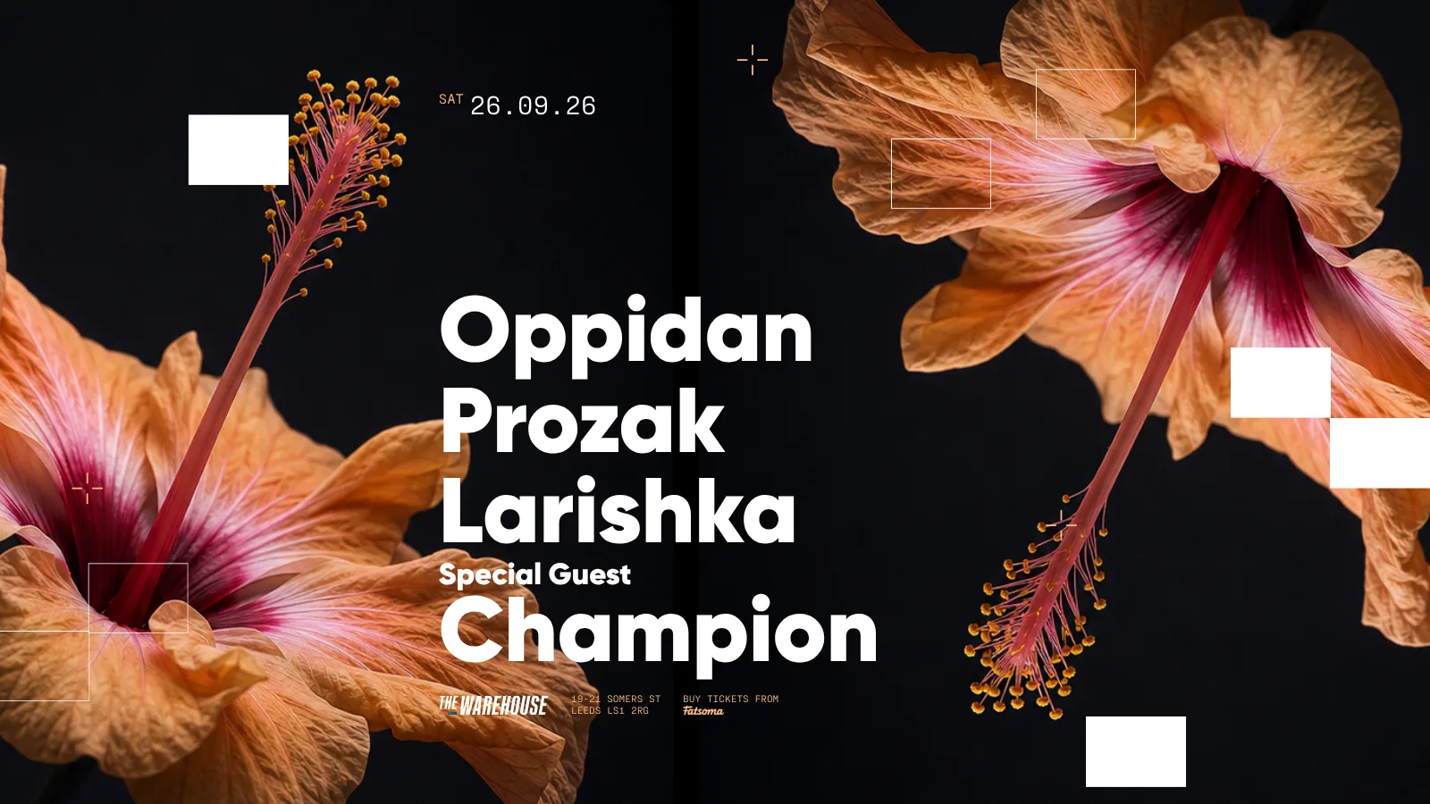 The Warehouse: Oppidan, Prozac, Larishka + Special Guest Champion