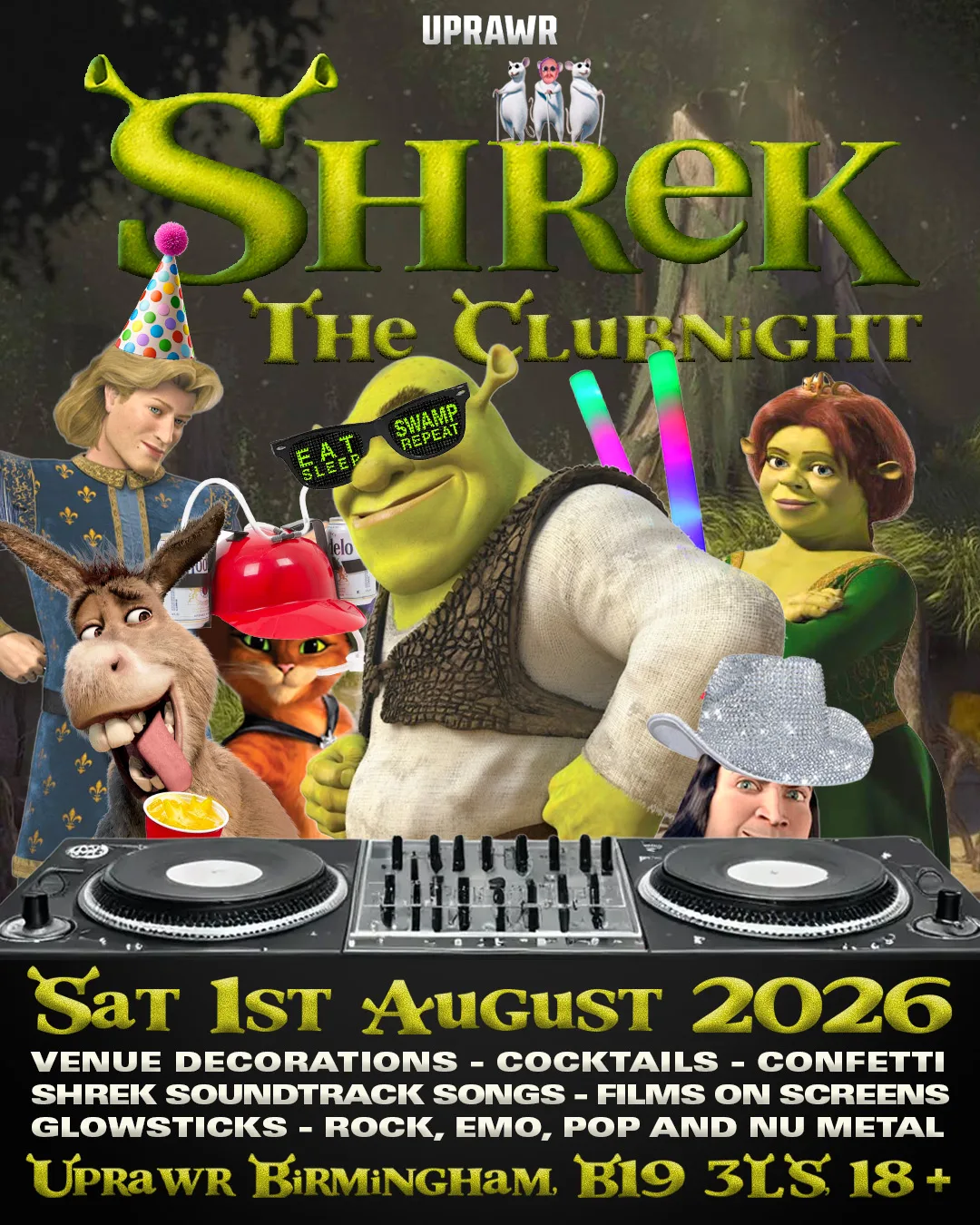 Shrek: The Clubnight 💚🏰 at The Asylum Venue