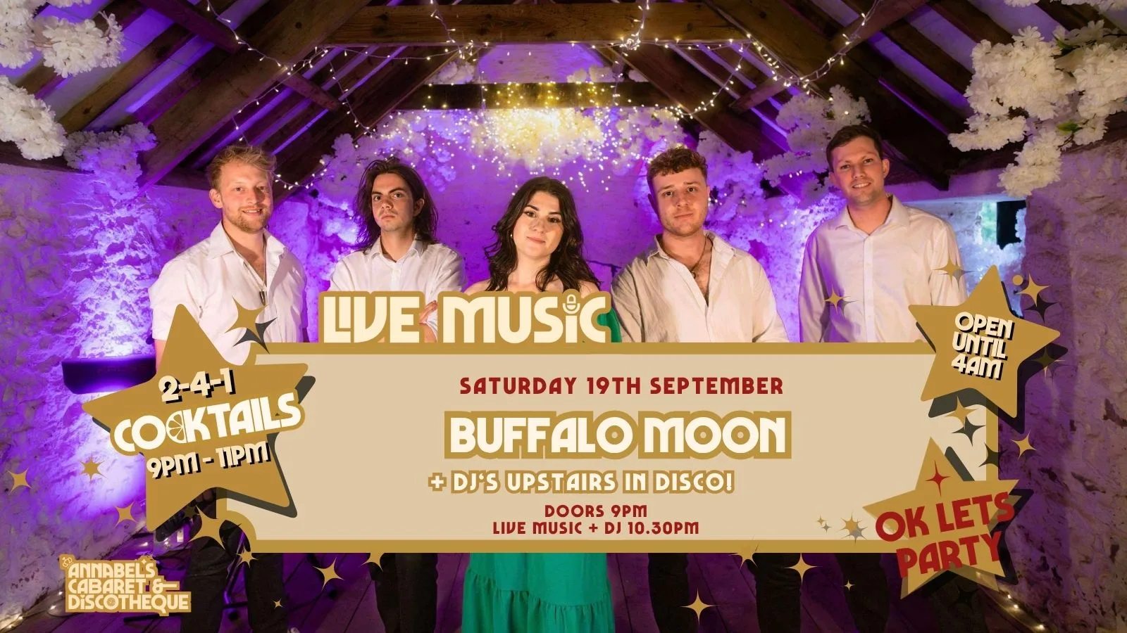 Live Music: BUFFALO MOON // Annabel’s Cabaret & Discotheque at Annabel's Cabaret and Discotheque