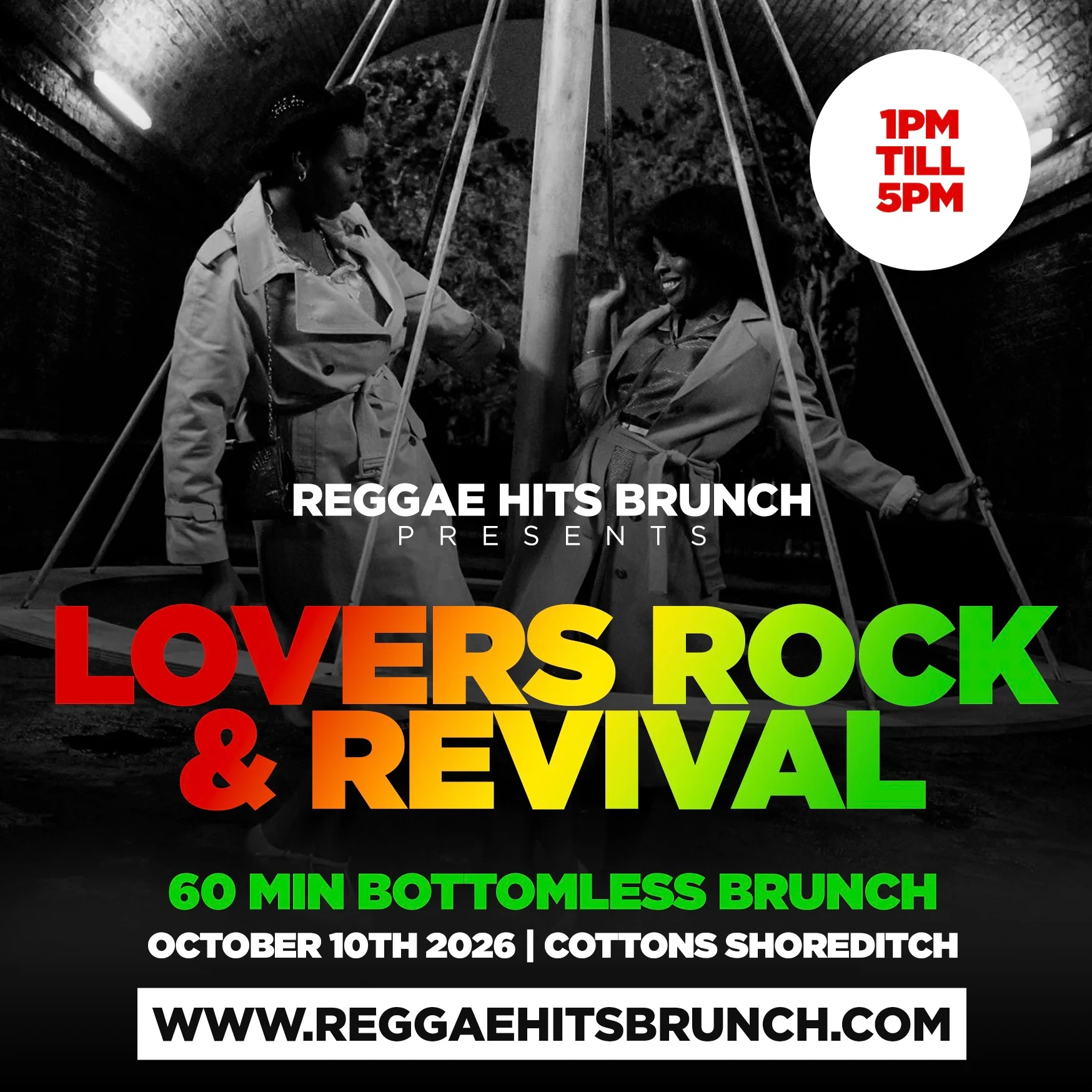 LOVERS ROCK & REVIVAL BOTTOMLESS BRUNCH at Cottons Shoreditch