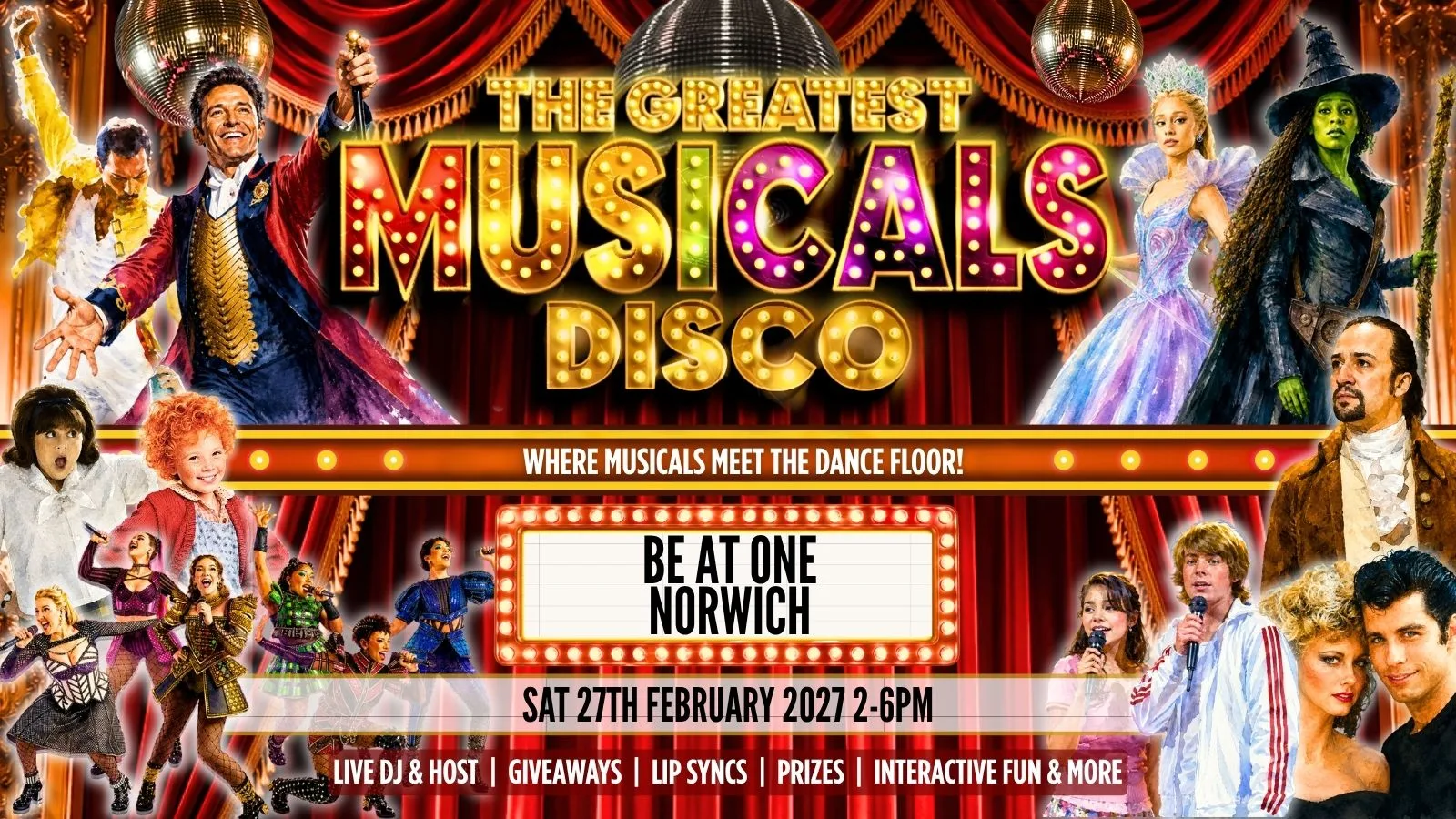The Greatest MUSICALS Disco Daytime - Norwich at Be At One - Norwich