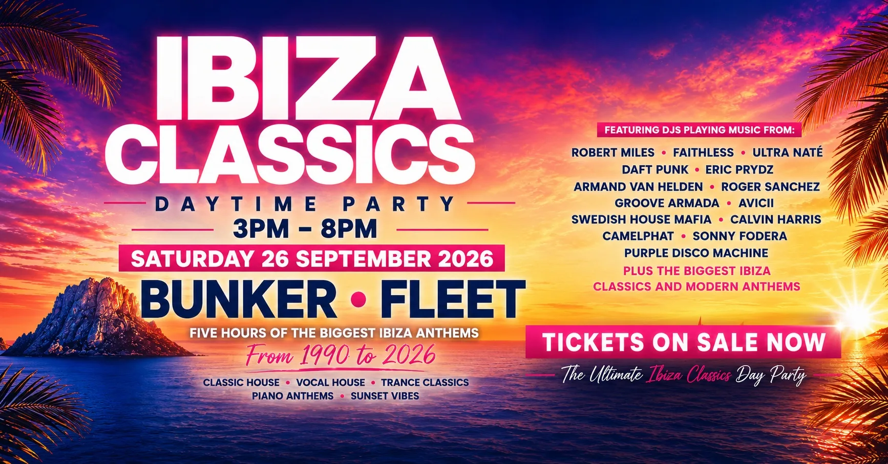 🌅 Ibiza Classics – Daytime Party 🌴 - FLEET at Bunker